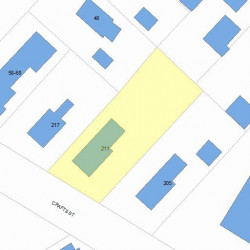 211 Crafts St, Newton MA 02460-1441 plot plan