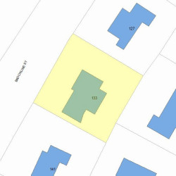 133 Brookline St, Newton MA 02467 plot plan