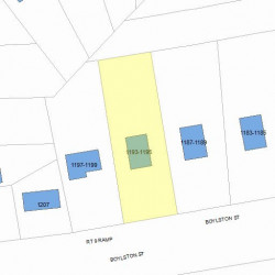 1193 Boylston St, Newton MA  02464-1005 plot plan