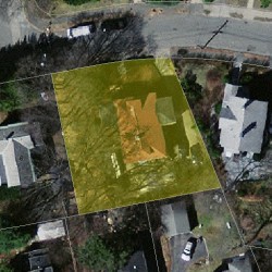 26 Hillside Rd, Newton MA  02461-1422 aerial view