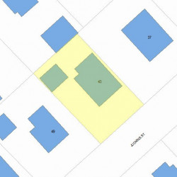 43 Judkins St, Newton MA  02460-1415 plot plan