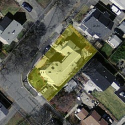 26 Emerald St, Newton MA  02458-1214 aerial view