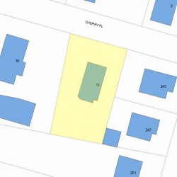 10 Cherry Pl, Newton MA 02465-1506 plot plan