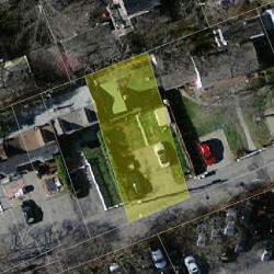 11 Avon Pl, Newton MA  02458-1511 aerial view