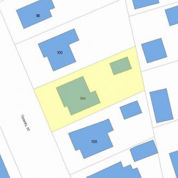 104 Chapel St, Newton MA  02458-1046 plot plan