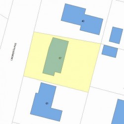 67 Lindbergh Ave, Newton MA 02465-1650 plot plan