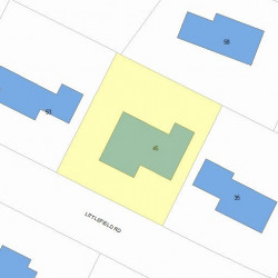 45 Littlefield Rd, Newton MA  02459-3009 plot plan