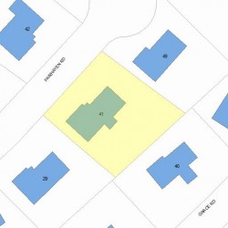 41 Fairhaven Rd, Newton MA 02459-3423 plot plan