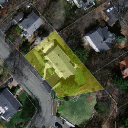 38 Westview Ter, Newton MA  02465-2345 aerial view