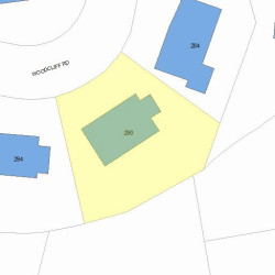 290 Woodcliff Rd, Newton MA 02461-2128 plot plan