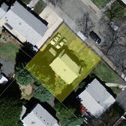 11 Rose Dr, Newton MA 02465-1541 aerial view