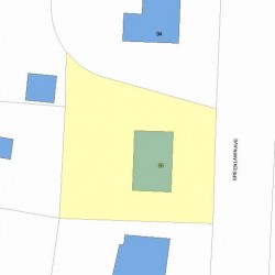 86 Greenlawn Ave, Newton MA  02459-1714 plot plan