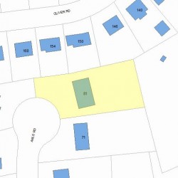 81 Arlo Rd, Newton MA 02464-1002 plot plan