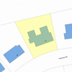 20 Oakmont Rd, Newton MA  02459-2531 plot plan