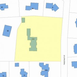 219 Chestnut St, Newton MA 02465-2931 plot plan