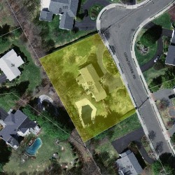 125 Countryside Rd, Newton MA  02459-2917 aerial view