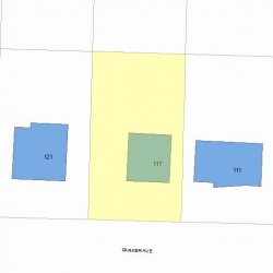 117 Parker Ave, Newton MA  02461-1814 plot plan