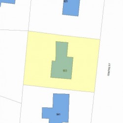 933 Centre St, Newton MA  02459-1235 plot plan