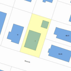 7 Dana Rd, Newton MA 02465-1144 plot plan