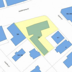 320 Watertown St, Newton MA  02458-1378 plot plan