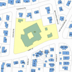 385 Ward St, Newton MA 02459-1263 plot plan