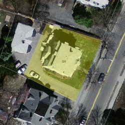 329 Lexington St, Newton MA 02466-1211 aerial view