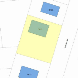 33 Bridges Ave, Newton MA 02460-2016 plot plan