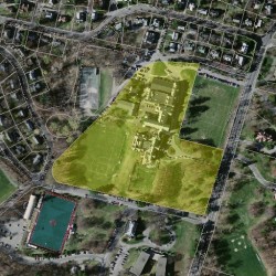 785 Centre St, Newton MA  02458-2599 aerial view