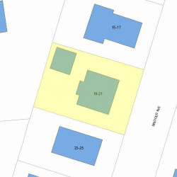 21 Bridges Ave, Newton MA  02460-2016 plot plan