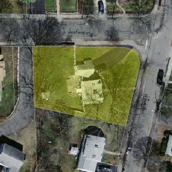 71 Freeman St, Newton MA  02466-1212 aerial view