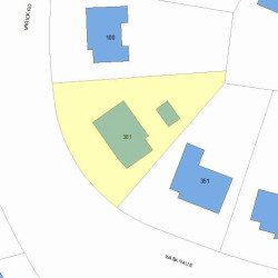 361 Waban Ave, Newton MA 02468-1349 plot plan