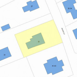 35 Cross St, Newton MA 02465-2101 plot plan
