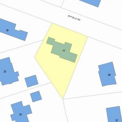 49 Byfield Rd, Newton MA 02468-1218 plot plan