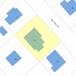 29 Westview Ter, Newton MA  02465-2319 plot plan