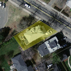 206 Crafts St, Newton MA 02460-1442 aerial view