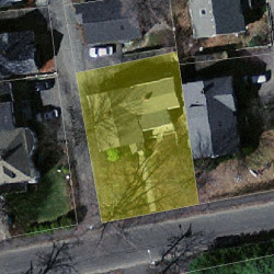 55 Highland Ave, Newton MA 02460-1839 aerial view