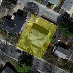 12 Windermere Rd, Newton MA  02466-2520 aerial view