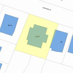 62 Gardner St, Newton MA 02458-1405 plot plan