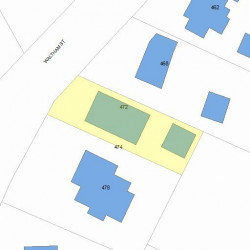 472 Waltham St, Newton MA 02465-1933 plot plan