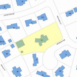 145 Highland St, Newton MA 02465-2411 plot plan