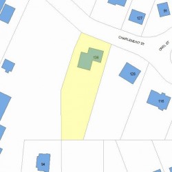 136 Charlemont St, Newton MA 02461-1910 plot plan