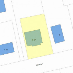 37 Court St, Newton MA  02458-1262 plot plan