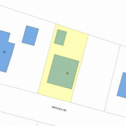 35 Warwick Rd, Newton MA 02465-1723 plot plan