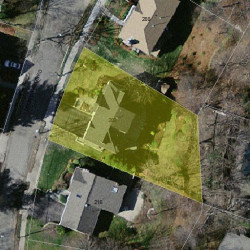 208 Country Club Rd, Newton MA 02459-3115 aerial view