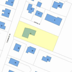 24 Cummings Rd, Newton MA  02459-1753 plot plan