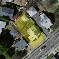 483 California St, Newton MA  02460-1208 aerial view