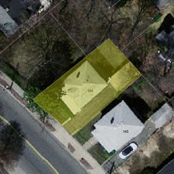 144 Waltham St, Newton MA 02465-1333 aerial view