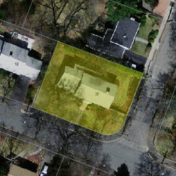 20 Chatham Rd, Newton MA  02461-1010 aerial view