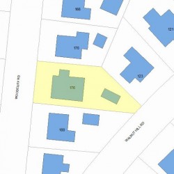 176 Woodcliff Rd, Newton MA 02461-1839 plot plan
