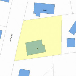 29 Prairie Ave, Newton MA  02466-2103 plot plan